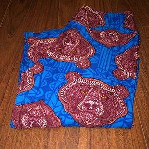 Unique Bear Print LuLaRoe OS Leggings